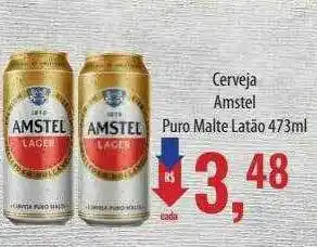 Supermercados BH Cerveja Amstel Puro Malte oferta