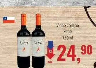 Supermercados BH Vinho Chileno Reno oferta