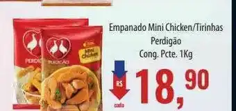 Supermercados BH Empanado Mini Chicken Tirinhas Perdigão oferta