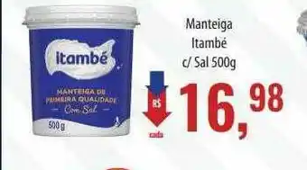 Supermercados BH Manteiga Itambé C Sal oferta