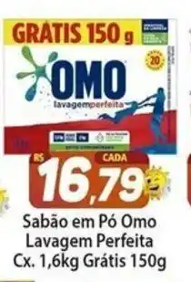 Sabao em Po Omo Lavagem Perfeita cx. 1.6kg gratis 150g