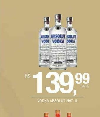 DB Supermercados Vodka absolut nat 1l oferta
