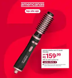 Lojas Americanas escova rotativa erb-01 bivolt Mondial oferta