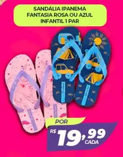 X Supermercados Sandália ipanema fantasia rosa ou azul infantil 1 par oferta