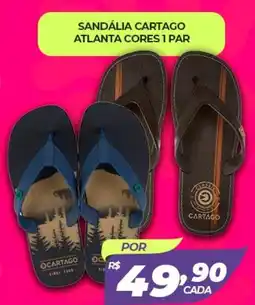 X Supermercados Sandália cartago atlanta cores 1 par oferta
