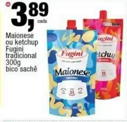 Frangolândia Maionese ou ketchup Fugini tradicional bico sachê oferta