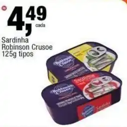 Frangolândia Sardinha Robinson Crusoe tipos oferta