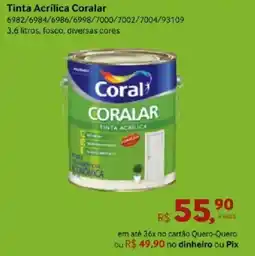 Quero Quero Tinta Acrílica Coralar oferta