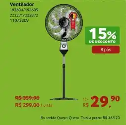 Quero Quero Ventilador oferta