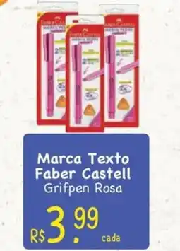Supermercados Mateus Marca Texto Faber Castell Grifpen Rosa oferta