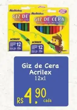 Supermercados Mateus Giz de Cera Acrilex oferta