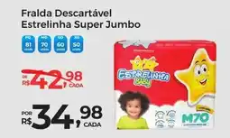 Super Luna Fralda Descartável Estrelinha Super Jumbo oferta