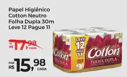 Super Luna Papel Higiênico Cotton Neutro Folha Dupla 30m oferta