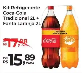 Super Luna Kit Refrigerante Coca-Cola Tradicional + Fanta Laranja oferta