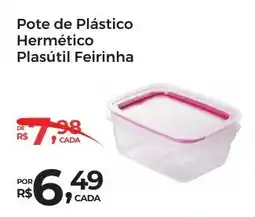 Super Luna Pote de Plástico Hermético Plasútil Feirinha oferta