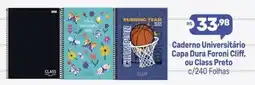 Supermercados Jau Serve Caderno Universitário Capa Dura Foroni Cliff, ou Class Preto oferta