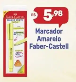 Supermercados Jau Serve Marcador Amarelo Faber-Castell oferta
