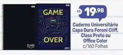 Supermercados Jau Serve Caderno Universitário Capa Dura Foroni Cliff, Class Preto ou Office Color oferta