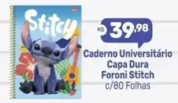 Supermercados Jau Serve Caderno Universitário Capa Dura Foroni Stitch oferta