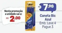 Supermercados Jau Serve Caneta Bic Azul oferta
