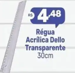 Supermercados Jau Serve Régua Acrílica Dello Transparente 30cm oferta