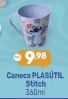Supermercados Jau Serve Caneca PLASÚTIL Stitch oferta
