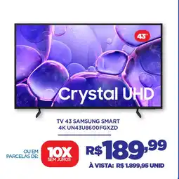 DB Supermercados Tv 43 samsung smart 4K UN43U8600FGXZD oferta