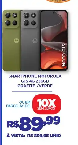 DB Supermercados Smartphone motorola G15 4G 256GB GRAFITE/VERDE oferta