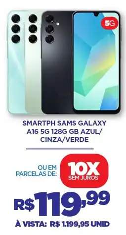DB Supermercados Smartph sams galaxy A16 5G 128G GB AZUL/ CINZA/VERDE oferta