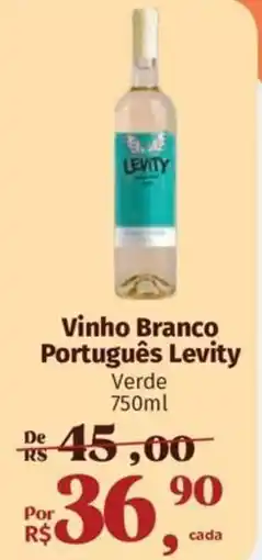 Supermercados Mateus Vinho Branco Português Levity Verde oferta
