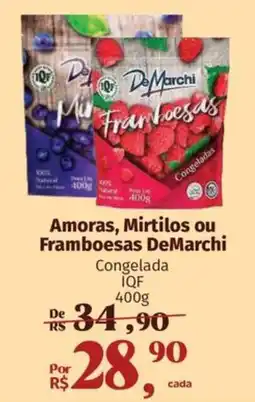 Supermercados Mateus Amoras, Mirtilos ou Framboesas DeMarchi Congelada IQF oferta