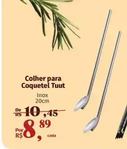 Supermercados Mateus Colher para Coquetel Tuut Inox 20cm oferta