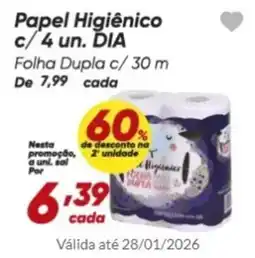 Dia Papel Higiênico c/4 un. DIA oferta