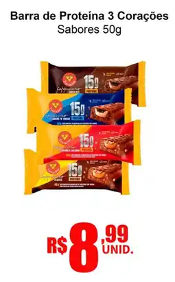 Oriundi Barra de Proteína 3 Corações Sabores oferta