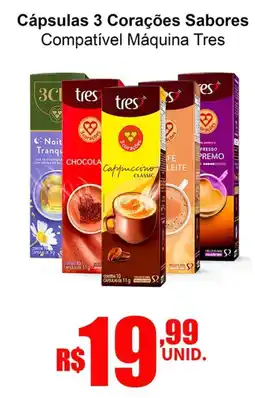 Oriundi Cápsulas 3 Corações Sabores Compatível Máquina Tres oferta