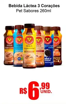 Oriundi Bebida Láctea 3 Corações Pet Sabores oferta
