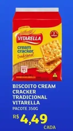 Assaí Atacadista Biscoito cream cracker tradicional vitarella pacote oferta