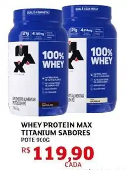 Assaí Atacadista Whey protein max titanium sabores pote oferta