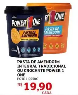 Assaí Atacadista Pasta de amendoim integral tradicional ou crocante power 1 one oferta