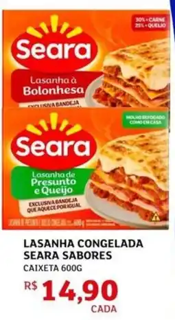 Assaí Atacadista Lasanha congelada seara sabores caixeta oferta