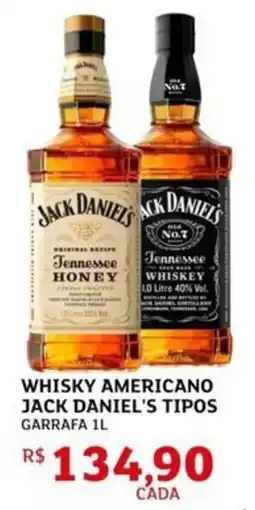 Assaí Atacadista Whisky americano jack daniel's tipos garrafa oferta