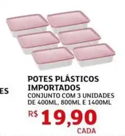 Assaí Atacadista Potes plásticos importados oferta