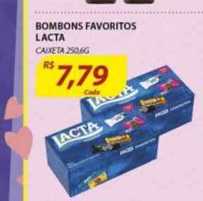 Assaí Atacadista Bombons Favoritos Lacta 250g oferta