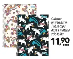 Asun Caderno universitário Tilibra capa dura 1 matéria x 96 folha oferta