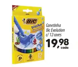Asun Canetinha Bic Evolution c/ 12 cores oferta