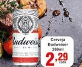 Rossi Supermercado Cerveja Budweiser 269ml oferta