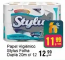 Negreiros Papel Higiénico Stylus Folha Dupla 20m c/ 12 oferta