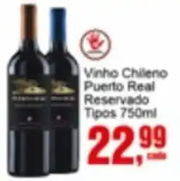 Negreiros Vinho Chileno Puerto Real Reservado Tipos oferta