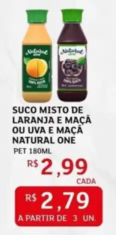 Assaí Atacadista Suco misto de laranja e maçã ou uva e maçã natural one pet oferta