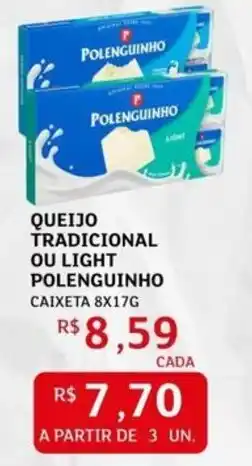 Assaí Atacadista Queijo tradicional ou light polenguinho oferta